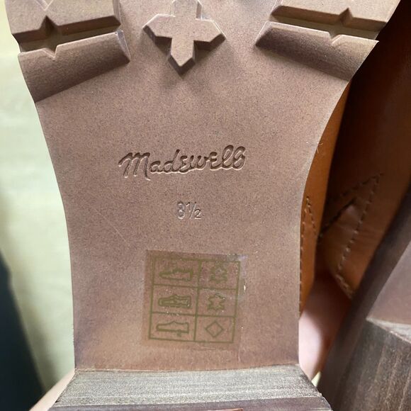 Madewell The Mindy Lugsole Leather Mule Women's 8.5 Color Dried Maple - Picture 8 of 12